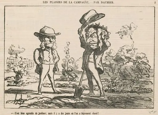 C'est bien agréable de jardiner, by Honoré Daumier