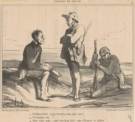 C'est bien décidé ... Je ne chasserai plus avec vous! ..., by Honoré Daumier
