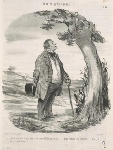 C'est pourtant la que j'ai gravé mon chiffre ..., by Honoré Daumier