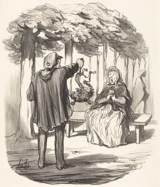 C'est t'y a vous c'hien la?, by Honoré Daumier, 1847
