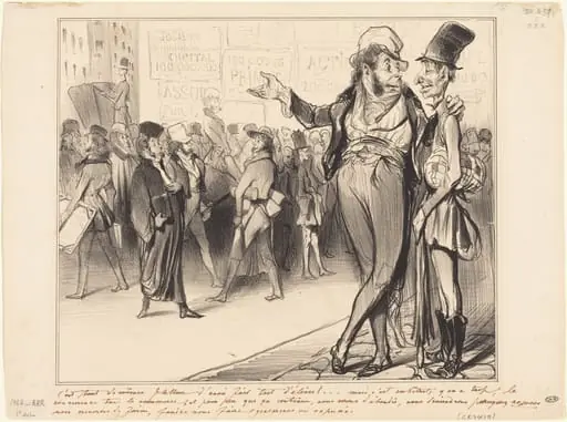 C'est tout de même flatteur d'avoir fait tant d'élèves!..., by Honoré Daumier