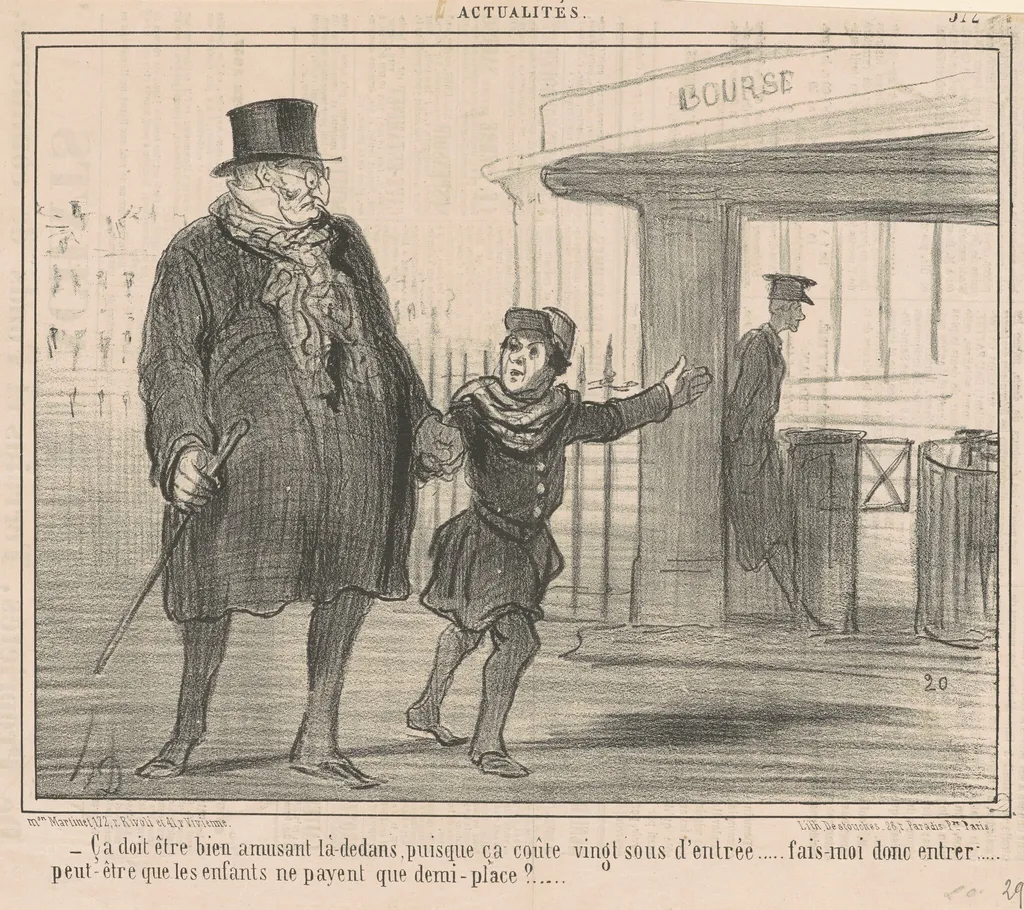 Ca doit être bien amusant la-dedans ..., by Honoré Daumier, ink, 1857