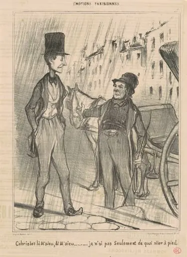 Cabriolet là M'sieu, là M'sieu..., by Honoré Daumier