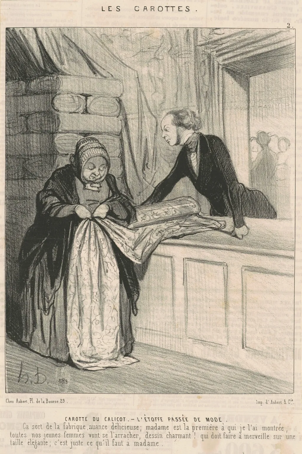 Carotte du calicot, by Honoré Daumier, ink, 1844