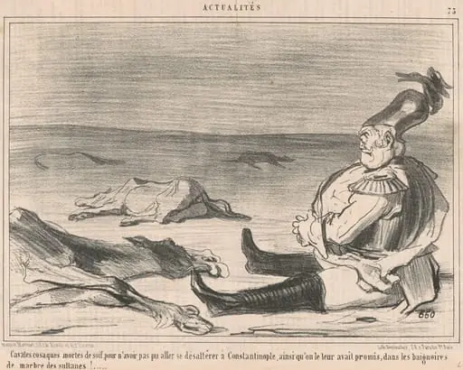 Cavales cosaques mortes de soif ..., by Honoré Daumier