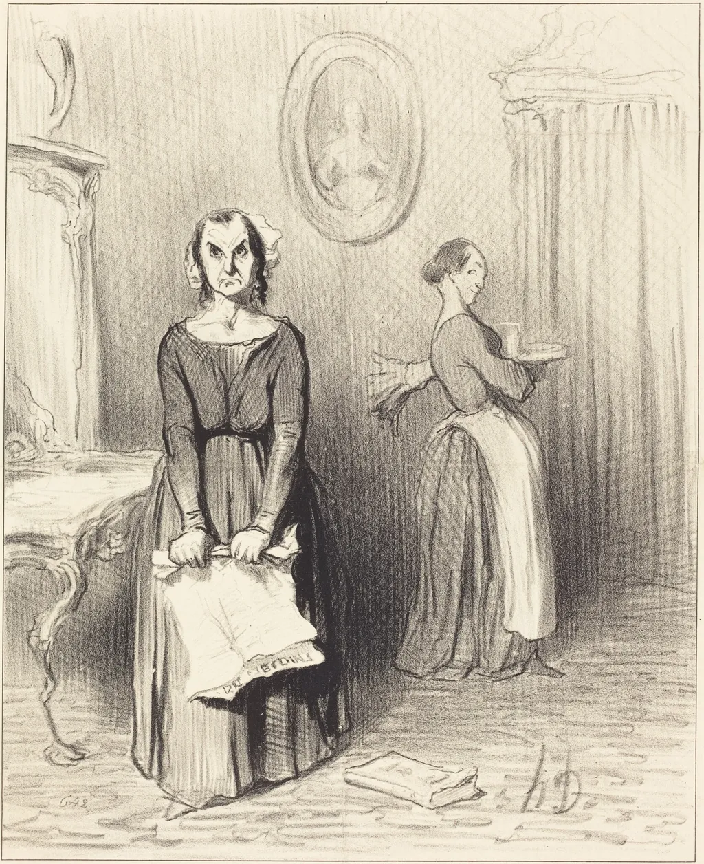 Ce Journal trouve mon ouvrage pitoyable..., by Honoré Daumier, ink, 1844