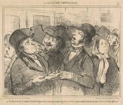 Ce Monsieur Courbet, fait des figures ... vulgaires ..., by Honoré Daumier