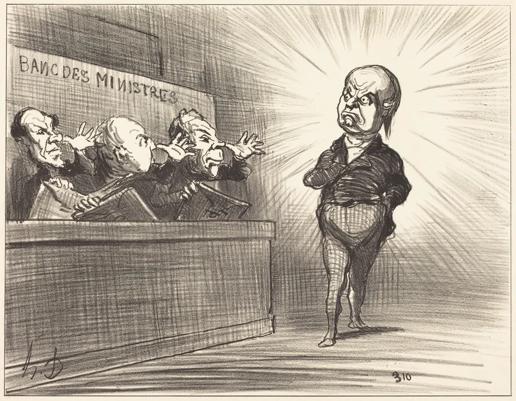 Ce n'est pas encore cette fois-ci..., by Honoré Daumier, ink, 1851