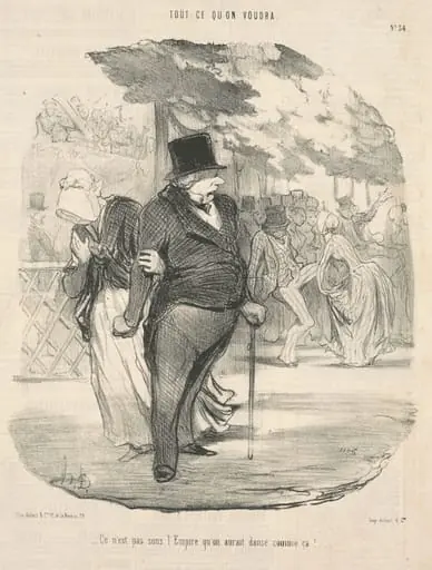 Ce n'est pas sous l"empire qu'on aurait dansé comme ca! ..., by Honoré Daumier