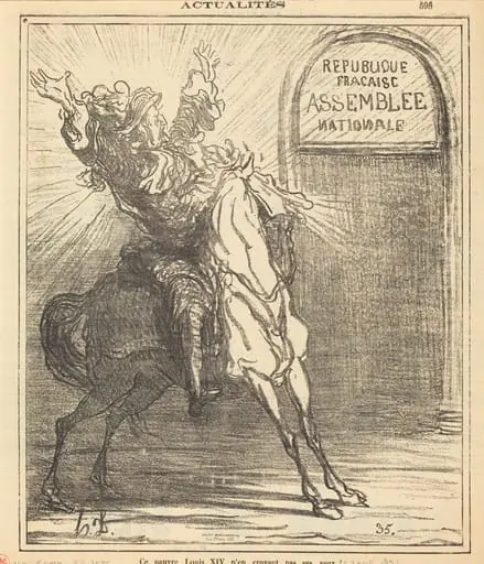 Ce pauvre Louis XIV n'en croyant pas ses yeux, by Honoré Daumier