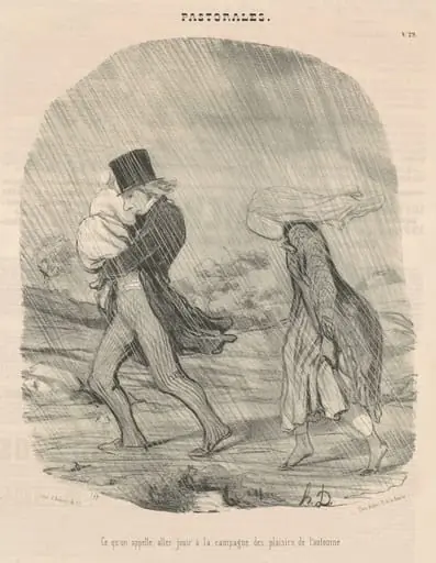 Ce qu'on appelle, aller jouir a la campagne ..., by Honoré Daumier