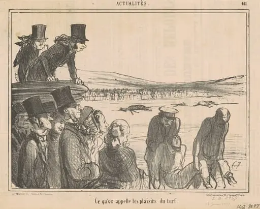 Ce qu'on appelle les plasirs du turf, by Honoré Daumier