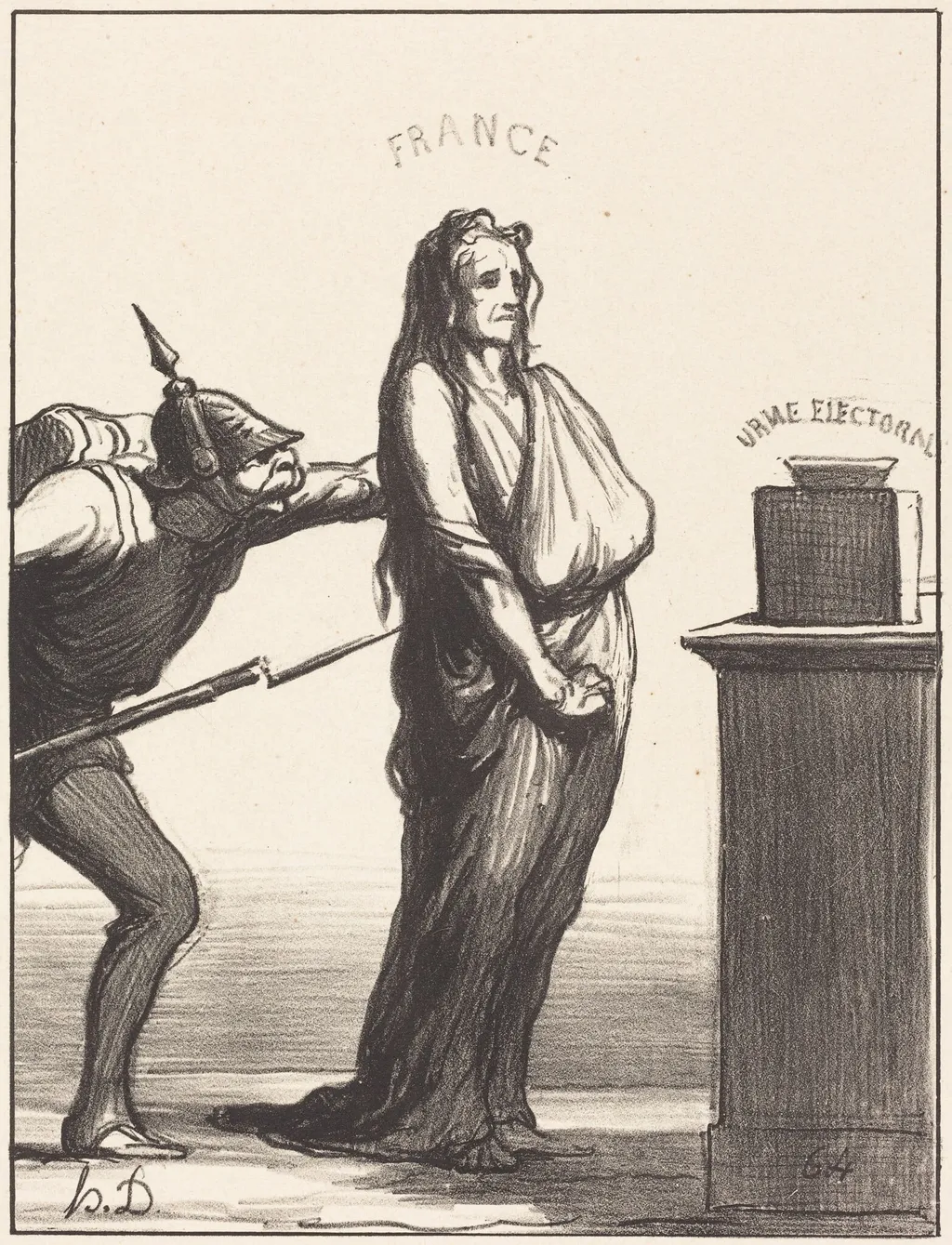 Ce que certains journaux appeleraient..., by Honoré Daumier, ink, 1870