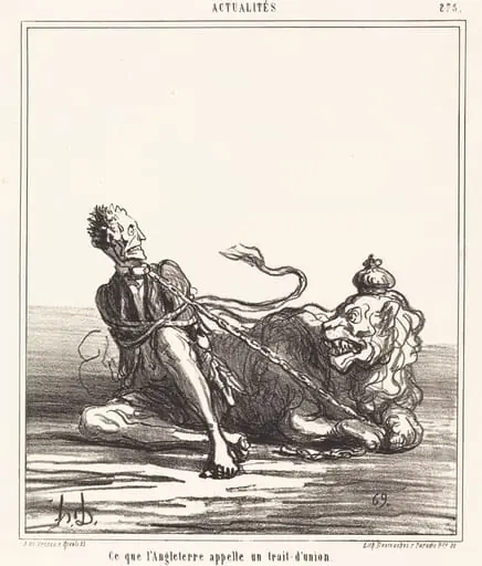 Ce que l'Angleterre appelle un trait-d'union, by Honoré Daumier