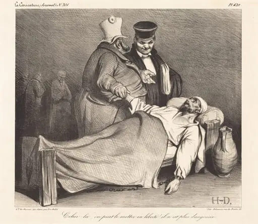 Celui-la, on peut le mettre en liberté! (This one we can set free! He is no longer dangerous!), by Honoré Daumier