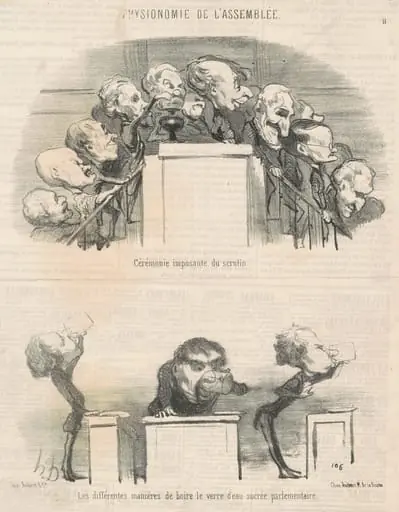Cérémonie imposante du scrutin, by Honoré Daumier