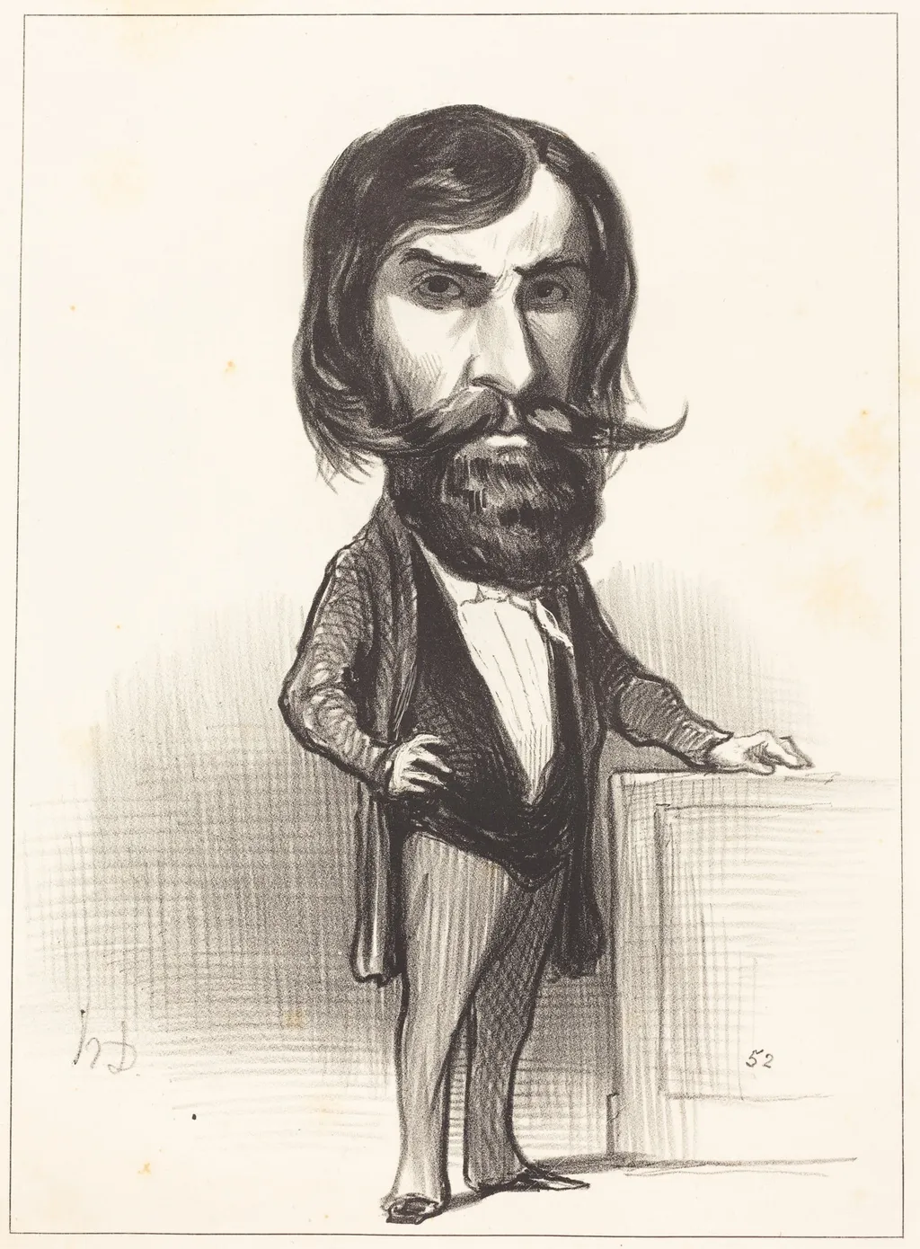 Ch. Ferdinand Gambon, by Honoré Daumier, ink, 1849