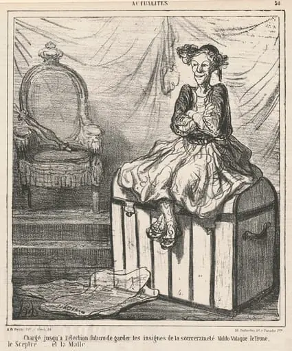 Chargé ... de garder les insignes de la souverainté, by Honoré Daumier