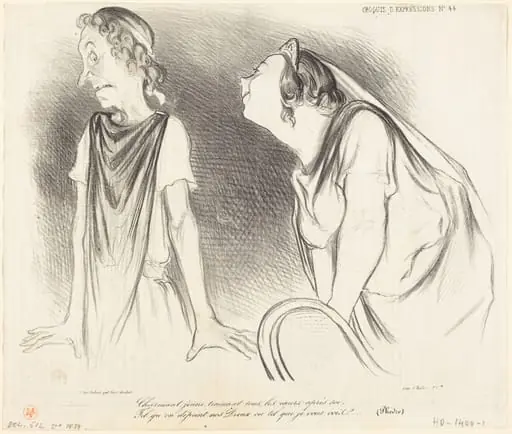 Charmant... trainant tous les coeurs après soi..., by Honoré Daumier