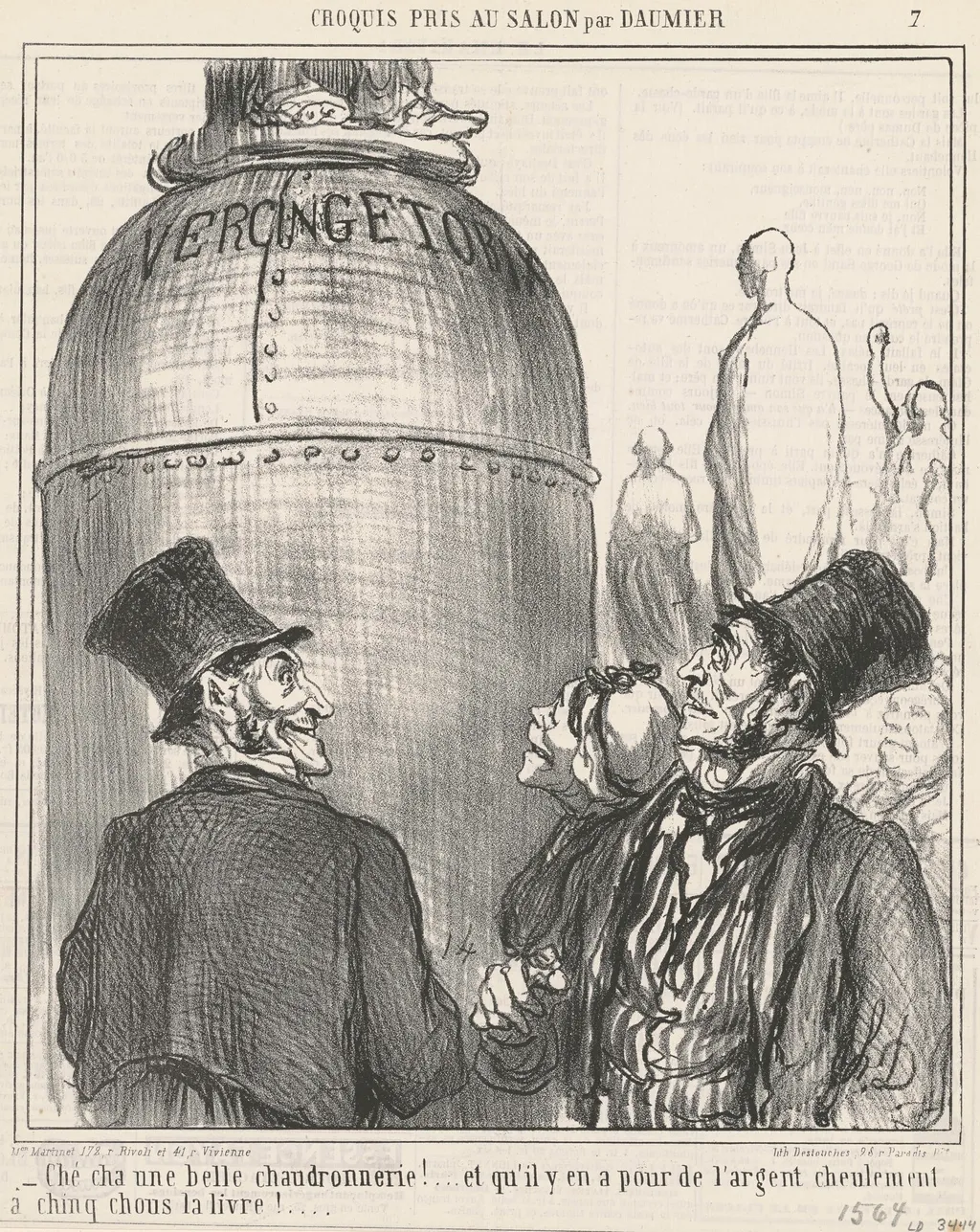 Ché cha une belle chaudronnerie!, by Honoré Daumier, ink, 1865