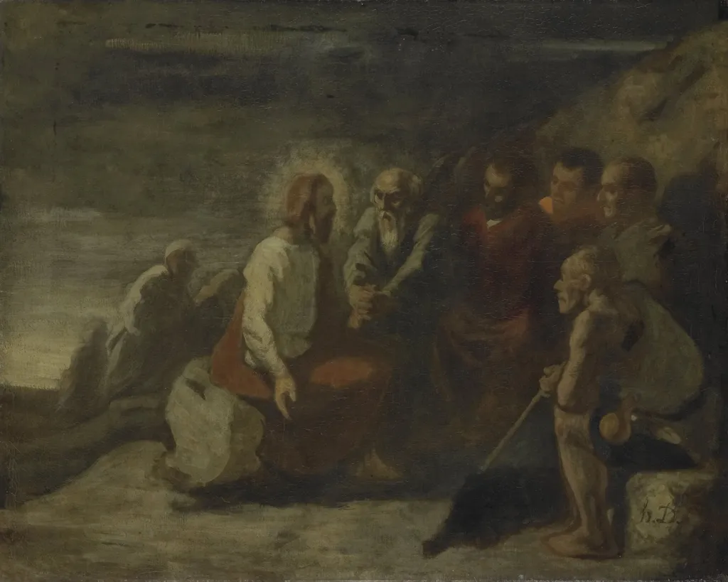 Christ and His Disciples, by Honoré Daumier, oil, 1850