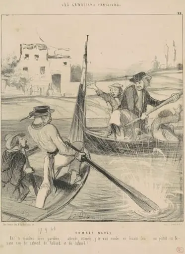 Combat Naval, by Honoré Daumier