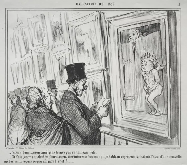 Come on, my friend, I do not find this painting beautiful, by Honoré Daumier, 1859