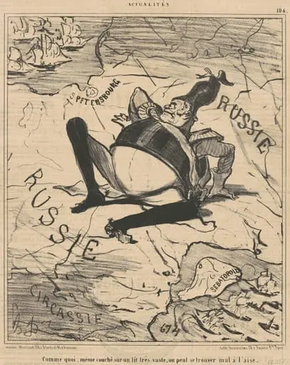 Comme quoi ... sur un lit três vaste ,,,, by Honoré Daumier