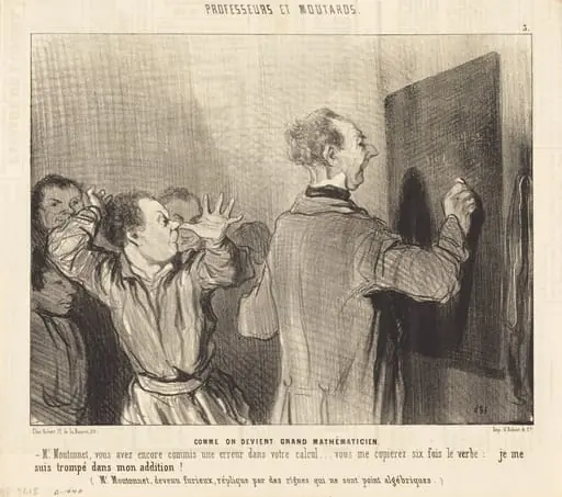 Comment on devient un grand mathématicien, by Honoré Daumier