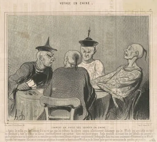 Comment on passe ses soirées en chine, by Honoré Daumier