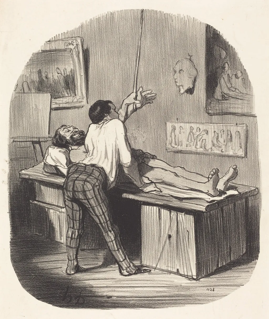 Comment, Saint-Gervais a pris cette..., by Honoré Daumier, ink, 1850