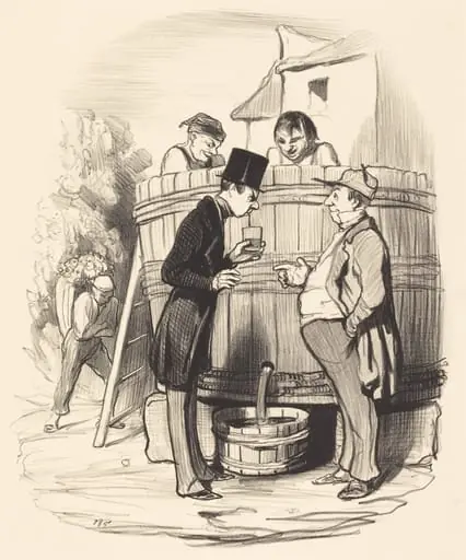 Comment trouvez-vous ce petit vin-la..., by Honoré Daumier