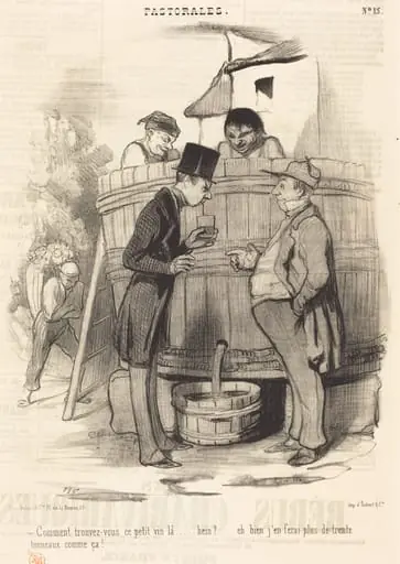 Comment trouvez-vous ce petit vin-la..., by Honoré Daumier