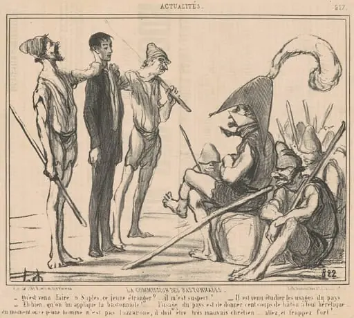 Commission des bastonnades, by Honoré Daumier