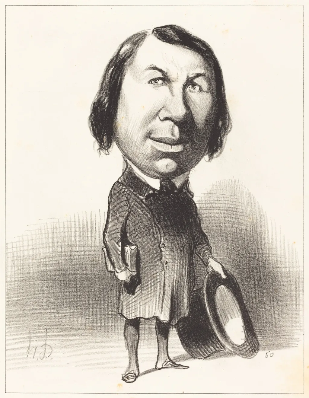 Comte de Montalembert, by Honoré Daumier, ink, 1849