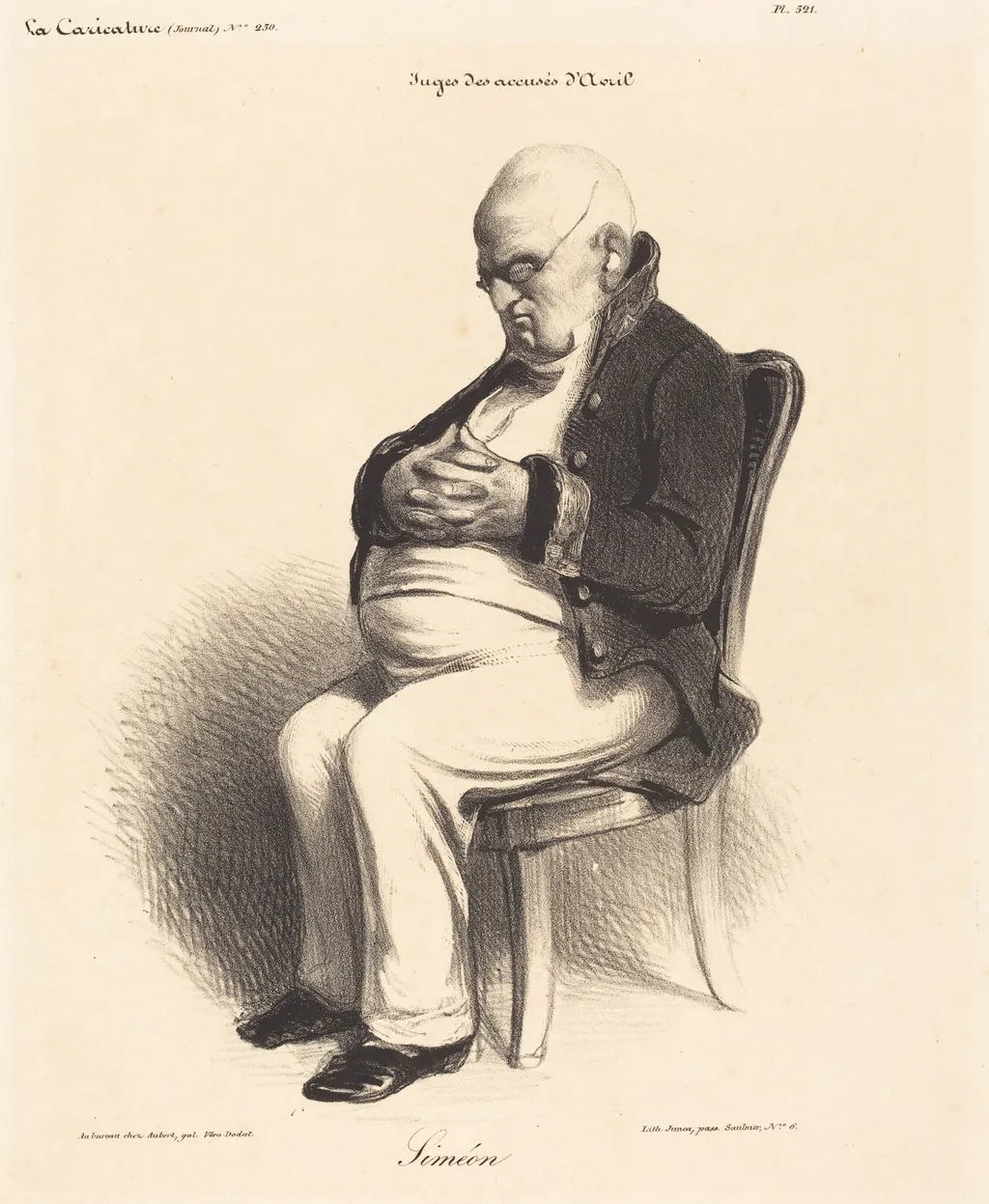 Comte J.-Jérome Siméon, by Honoré Daumier, ink, 1835
