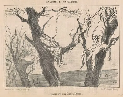Croquis pris aux Champs Elysées, by Honoré Daumier