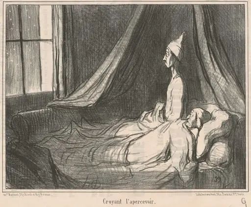 Croyant l'apercevoir ..., by Honoré Daumier