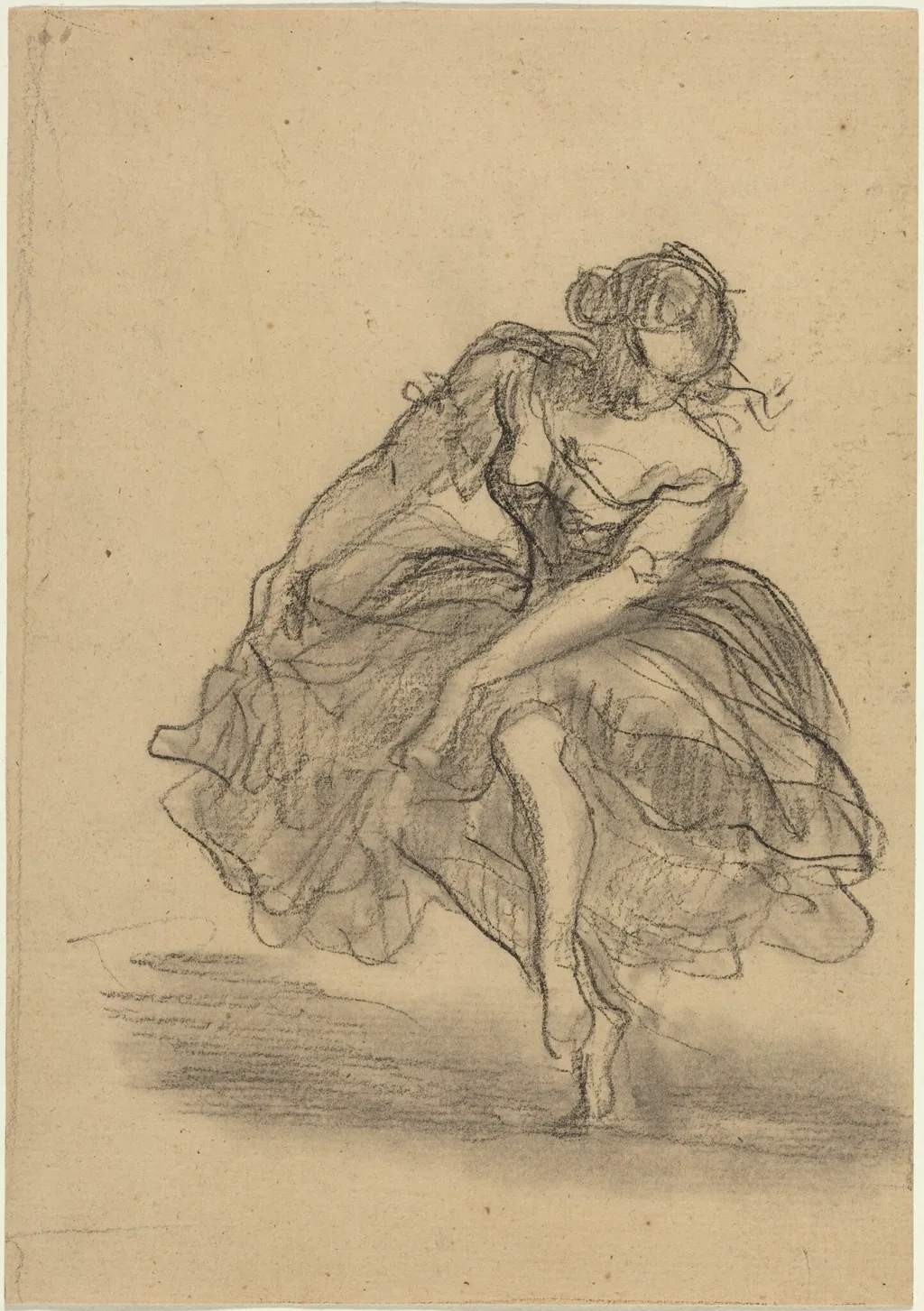 Dancer, by Honoré Daumier, charcoal, 1844
