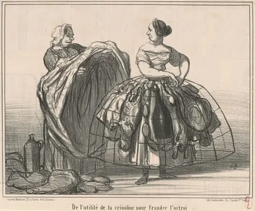 De l'utilité de la crinoline pour frauder l'octroi, by Honoré Daumier