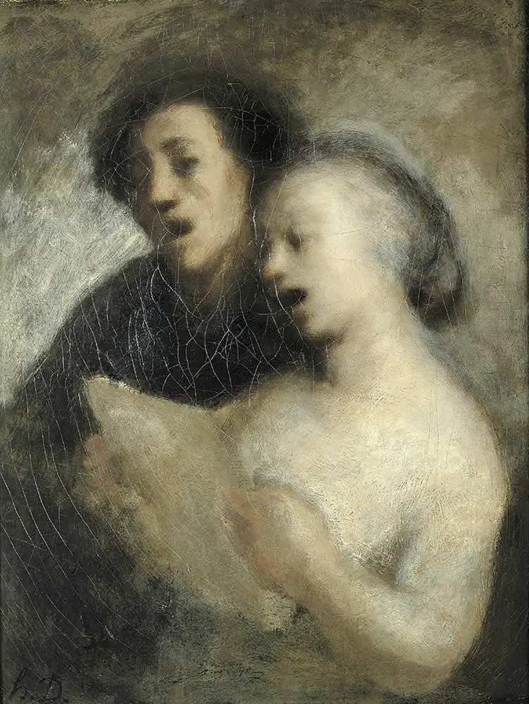 De zangers, by Honoré Daumier
