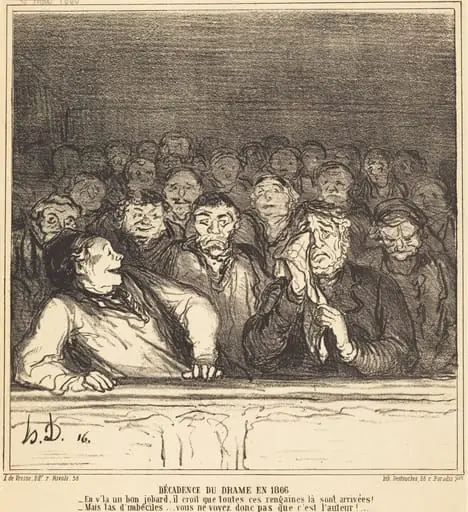 Décadence du drame en 1866, by Honoré Daumier