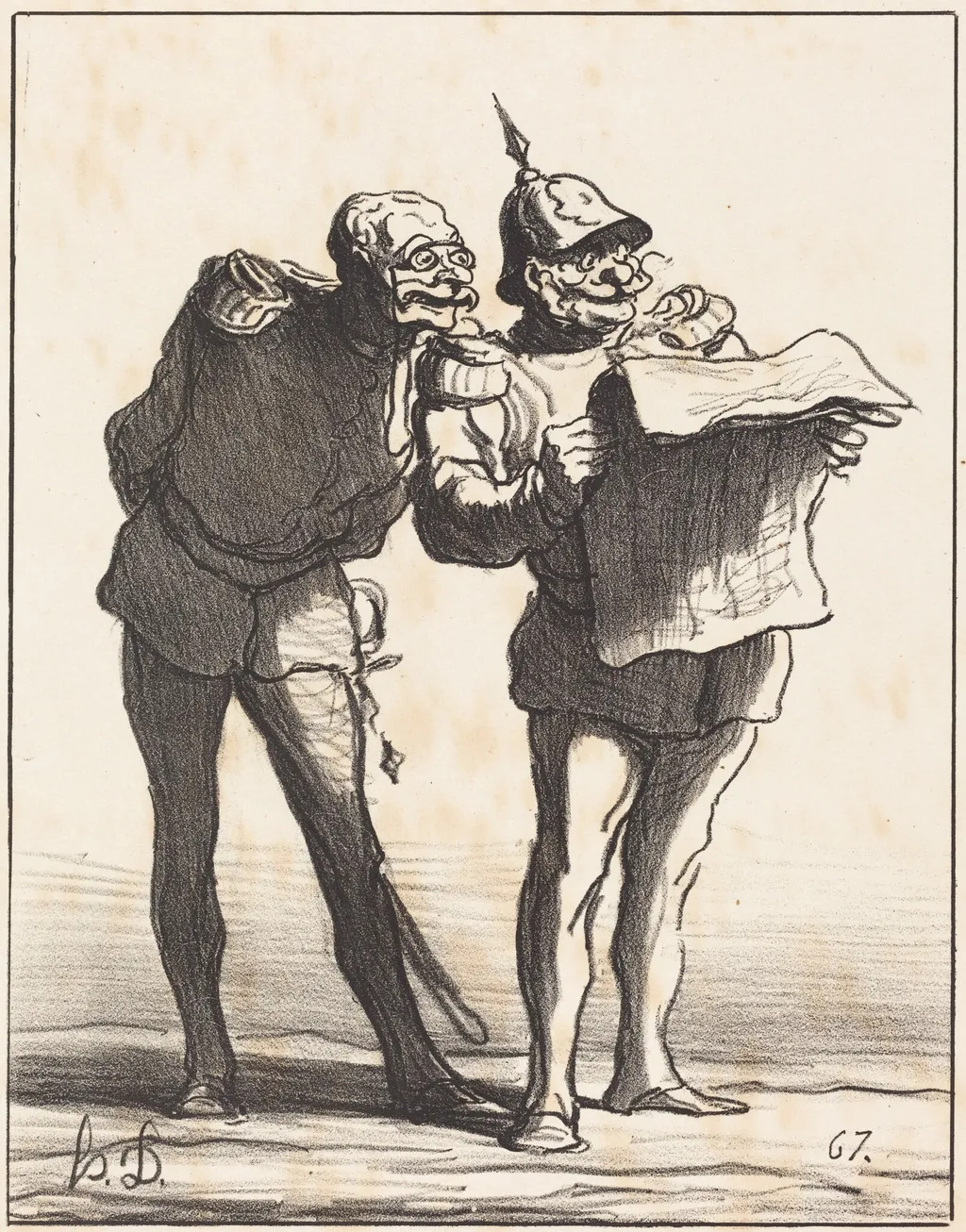 Décidément on ne peut pas..., by Honoré Daumier, ink, 1870