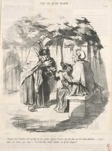 Depuis que Zémire sait qu'elle va me couter quinze francs ..., by Honoré Daumier