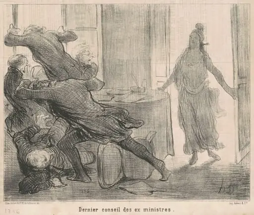 Dernier conseil des ex-ministres, by Honoré Daumier