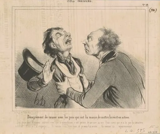 Désagrément de causer avec les gens..., by Honoré Daumier