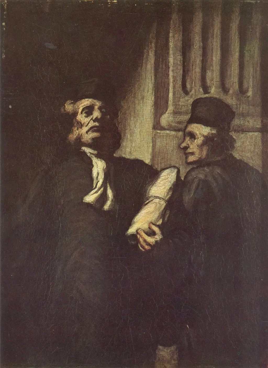 Deux Avocats, by Honoré Daumier, oil, 1850