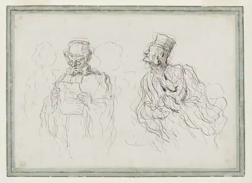 Deux Avocats, by Honoré Daumier
