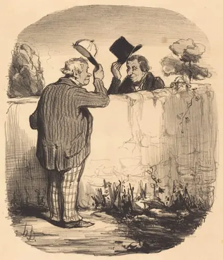 Deux bons voisins, by Honoré Daumier