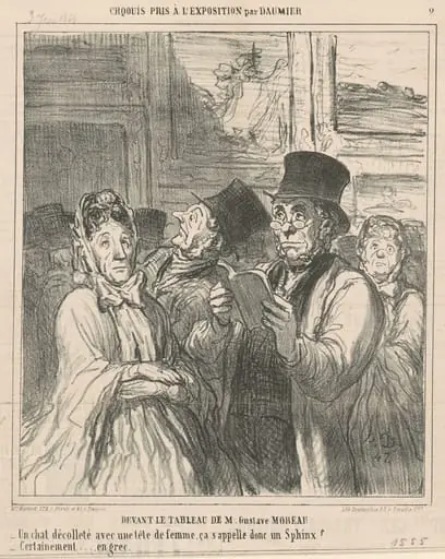 Devant le tableau de M. G. Moreau, by Honoré Daumier